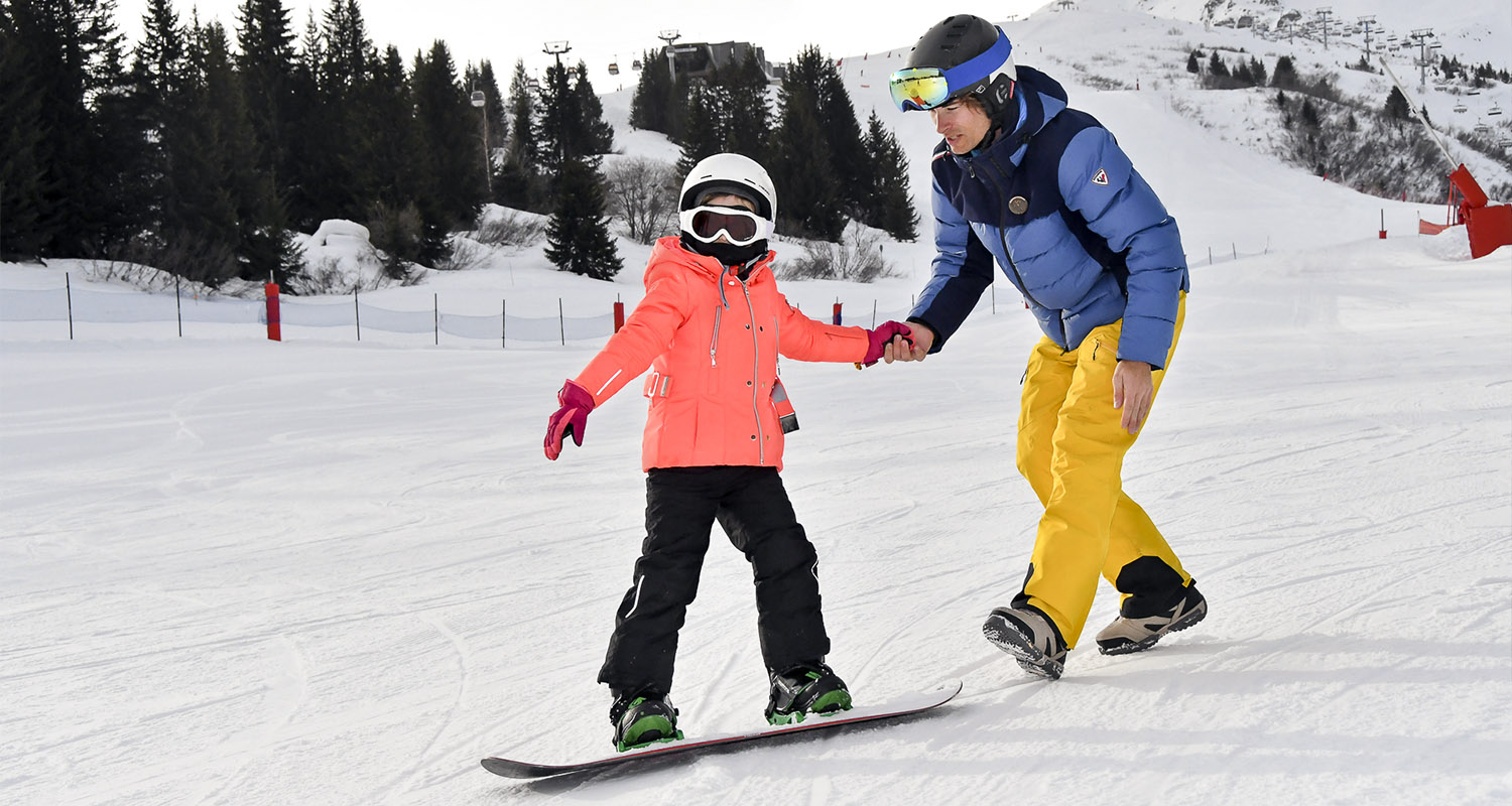 private children snowboard instructor in courchevel 1850