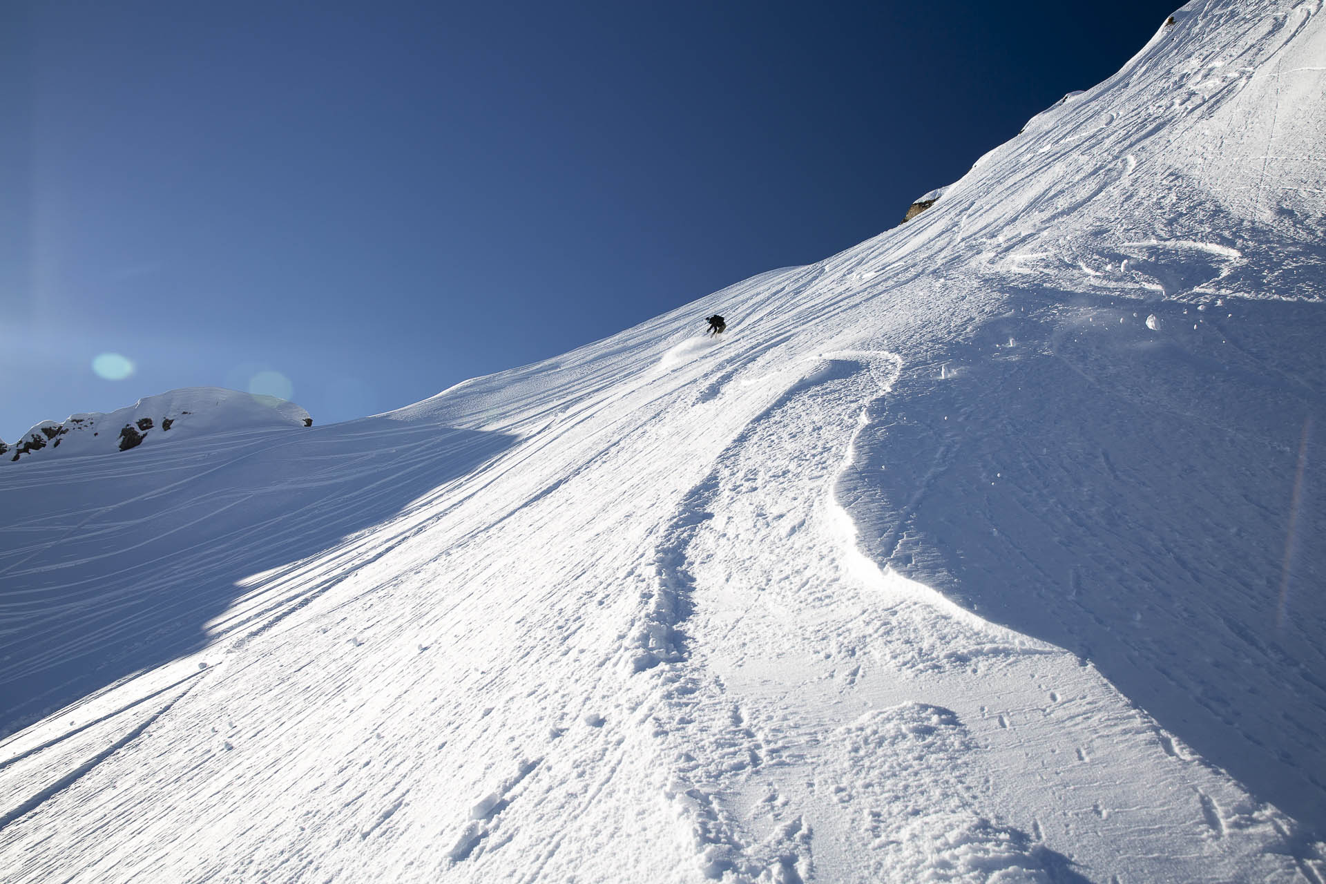 backcountry snowboarding instructor in courchevel 1850